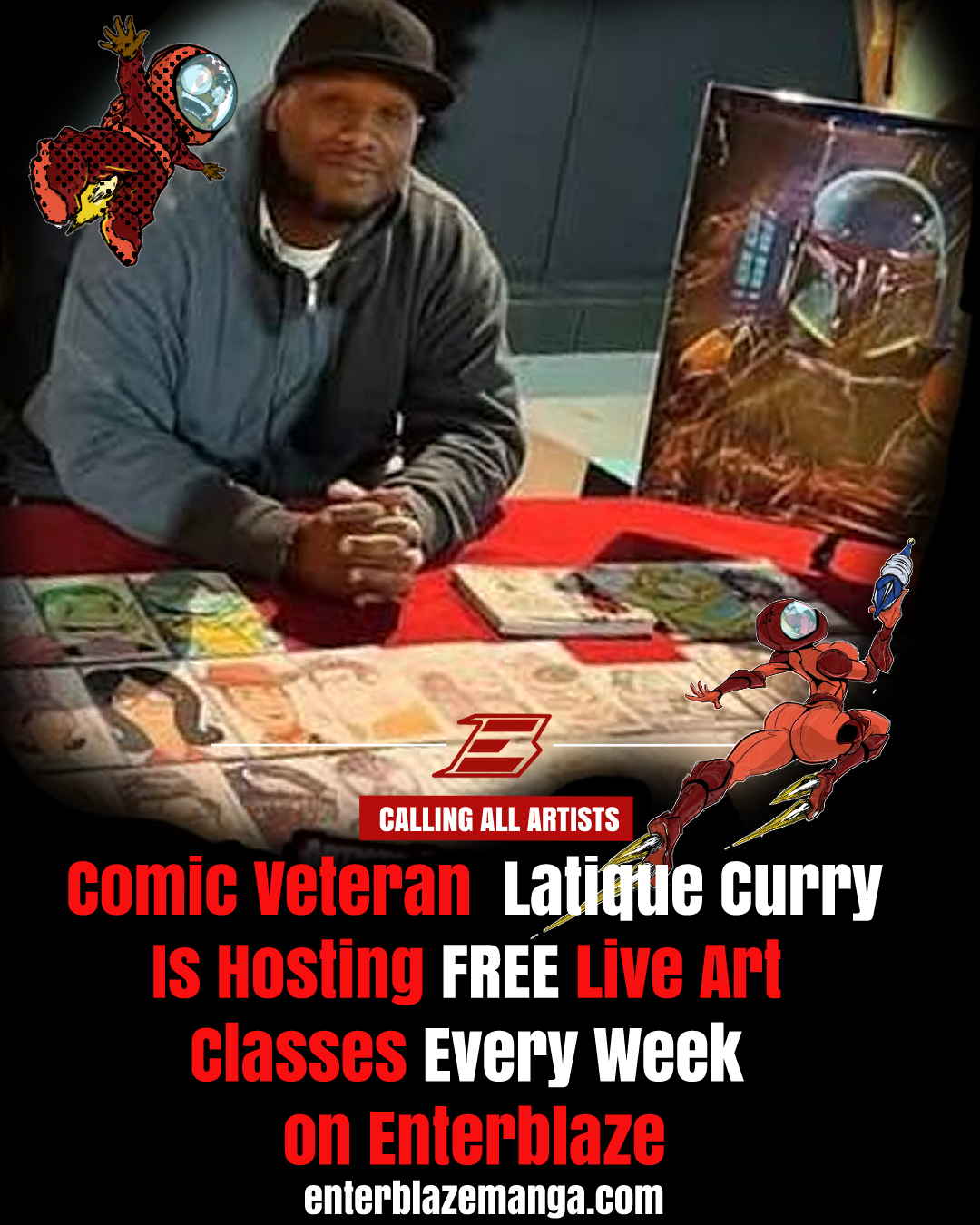 CALLING ALL ARTISTS: Latique Curry Is Hosting FREE Live Art Classes Every Wednesday on Enterblaze